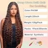 CAZSYSDD Deep Wave Bulk Hair for Braiding 22 inch No