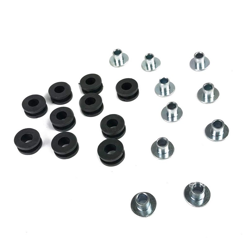 JDIEOQA 10Pcs Motorcycle Rubber Grommets Bolt Kit, Pressure Relief Motorbike