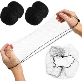 VILLCASE 100 Piezas Red para Cabello, Red de Pelo Tejida, Redecillas Para El Cabello, Malla Elástica Invisible para Mujeres, Bollo de Ballet, Cocina Profesional, Color Negro