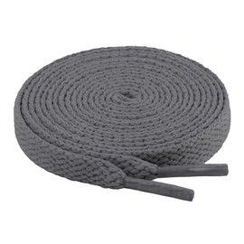 riemot Flache Schnürsenkel 1 Paar reißfest 8mm Breit Schuhbänder Ersatz Sport Shoe laces für Sneaker Sportschuhe, Laufschuhe, Erwachsenenschuhe, Kindschuhe - Grau, 100cm