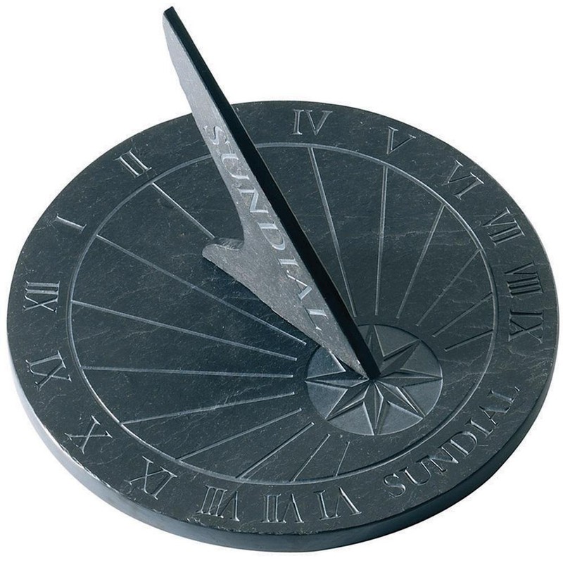 Esschert Design USA LS002 Round Slate Sundial