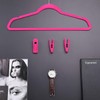 Trgowaul Hot Pink Velvet Hangers Clips, Pants Hangers Velvet Clips,