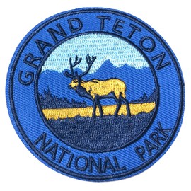 Explore Grand Teton National Park 3" Embroidered Patch Iron-on or Sew-on Outdoor Series Embroidered Patch Iron-on or Sew-on Emblem Badge DIY Appliques Application Patches