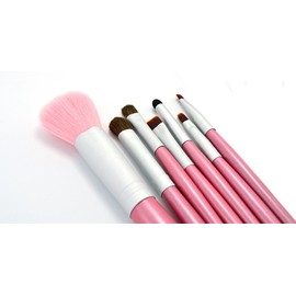 Lucky Interests Portable Makeup Brushes Set, 7Pcs Travel Synthetic Makeup Brushes Kit Face Foundation Blending Powder Blush Eyeshadow Brushes, Cosmetics Brushes Soft Cosmetic Tool Set with Bag