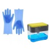 Misorel Guantes Lavatrastes Silicon + Despachador Jabón Líquido