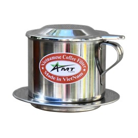 AMT 13 oz Coffee Maker - Vietnamese Phin Filter, 2-3 Servings, Screw Down Coffee Dripper for Home Office