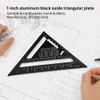 Aluminum Alloy Angle Protractor, 7 Inch Metric Aluminum Alloy Black