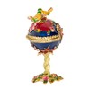 QIFU Hand Painted Faberge Egg Style Decorative Enameled Trinket Box
