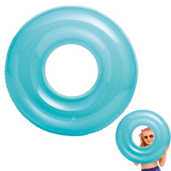 Transparent Swimming Ring Inflatable Kids Swimming Float,76cm Inflatable Pool Floats
