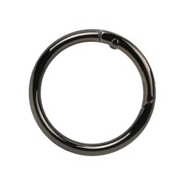 Trigger Spring O Rings Round Carabiner Clip Snap for Keyrings Buckle, Bags,Purses 10 Pack (Gun Black, 1 1/4 inch)