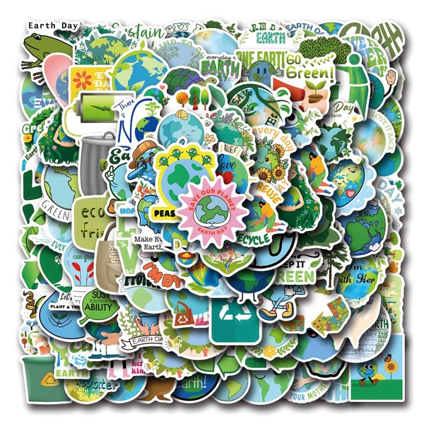 110PCS Environmental Protection Stickers – Earth Day & Nature Themed