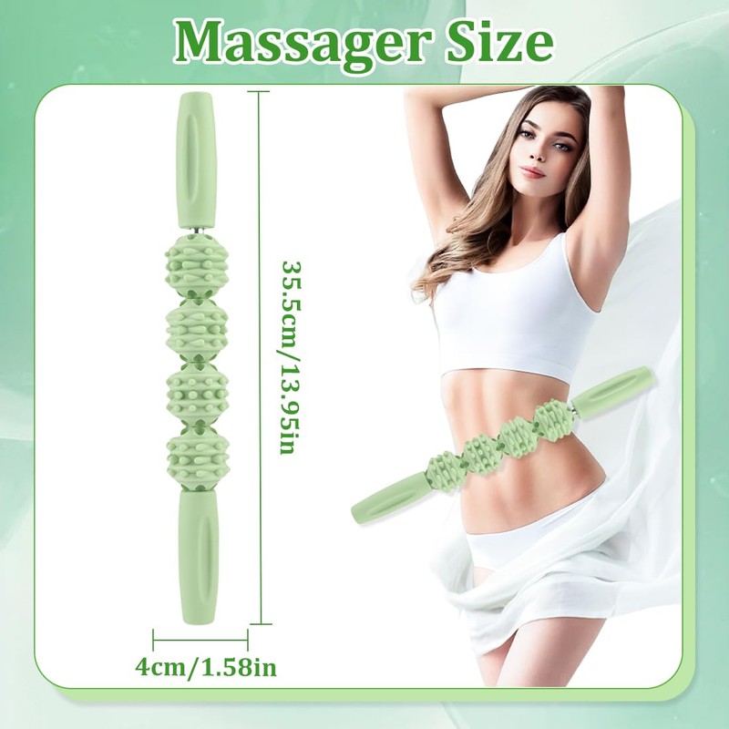 Beinmuskelroller, 1 Stück, tragbare Muskelmassagerolle, Beinmassagegerät, multifunktionales Massagegerät für Rücken