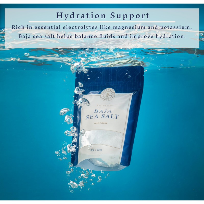 SALTCRAFT Baja Sea Salt – Fine Grain, Kosher Certified, 30%