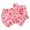 Dog Summer Shirts Cute Strawberry Print Turn Down Collar Snap