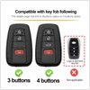 Smyfob Compatible with Toyota Key Fob Cover 3 buttons car