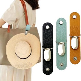 runrayay Run Rui 3pcs Travel Hat Clips, PU Hat Clips, Suitcase Hat Clips, Multifunctional Duck Hat Clips, Outdoor Hat Partner