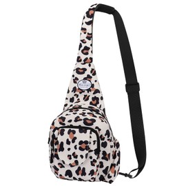 HUA ANGEL Floral Sling Bag - Small Crossbody Backpack Shoulder Bag for Men Women Hiking Walking Travel Mini Chest Bag Daypack