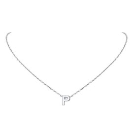 FindChic P Necklace Monogram Initial Necklace Jewelry Letters