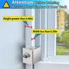 [6 Sets] Sliding Window Lock with Key Aluminum Alloy Adjustable