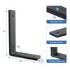 Heavy Duty Shelf Brackets, 4 Pack 8" x 6" Black