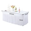 White Stretchy Spandex Tablecloth for 1.8 m Rectangular Table, Washable