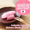 TOMOSAN Japanese Sakura Mochi Candy, Traditional Cherry Blossom Rice Cakes,