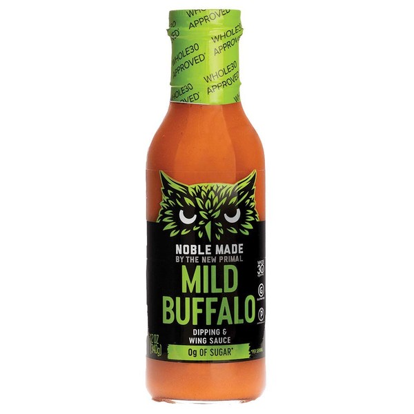 Noble Made by The New Primal Mild Buffalo & Wing Sauce, 12 oz Perfect for wings, chicken, and cauliflower