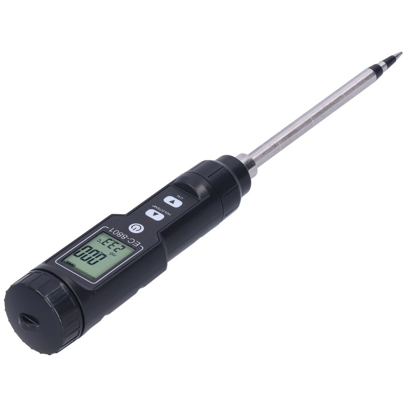 EC Tester with LCD Display Soil Conductivity Temperature Meter for