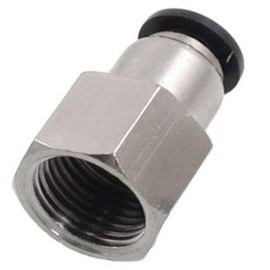 Utah Pneumatic Push-To-Connect Air Fittings Female Straight Pneumatic Fitting 1/4" Od 1/8" Npt Quick Connect Push Air Fitting Air Connector 10 Pack (1/4" od 1/8" Npt)