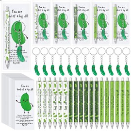 Sayglossy 36 Sets Team Employee Appreciation Gifts Bulk Inspirational Pickles Ballpoint Pens and Keychains Bookmarks Thank You Gifts Team Building Gifts for Office Colleagues Coworkers Staff