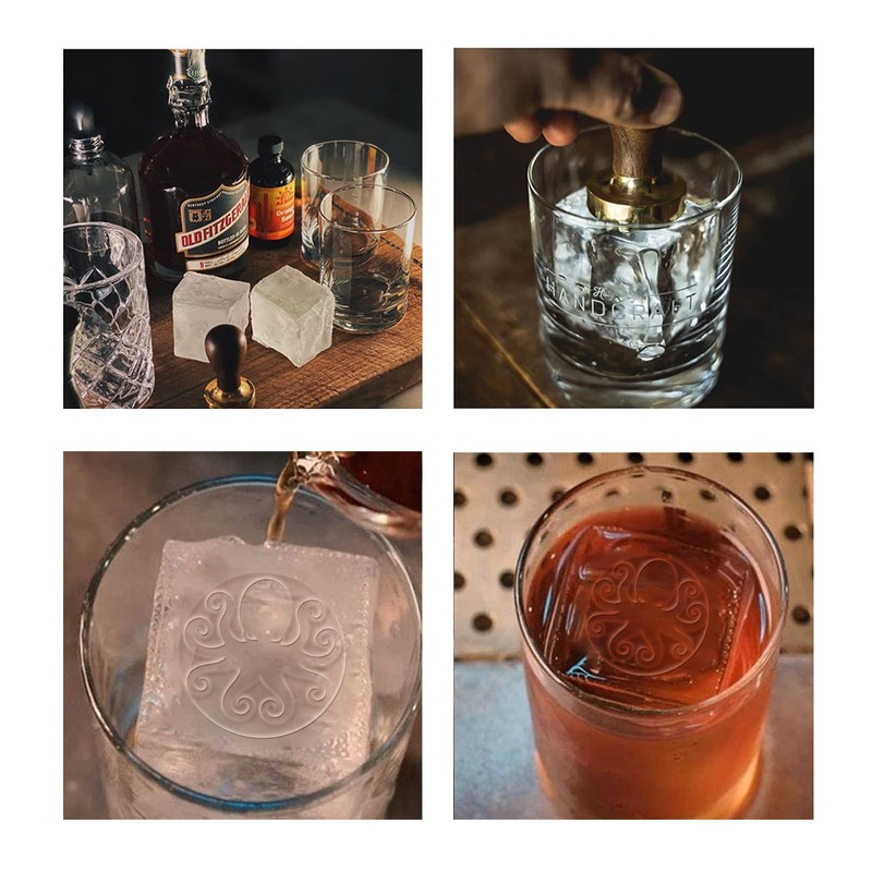 craspire Ice Cube Tray Octopus Ice Stamp Ice Drink Making