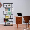 Tangkula 6 Shelf Bookcase, Modern S-Shaped Z-Shelf Style Bookshelf, Multifunctional