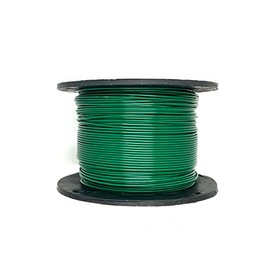 1/16" Coated to 3/32" Diameter, 7x7 Construction, Green Vinyl Coated Cable: 50, 100, 250, 500, 1000, 2500 Ft (1000 ft Reel)