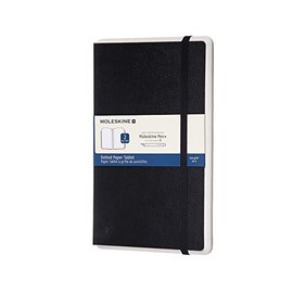 Moleskine Paper Tablet Hard Cover Smart Notebook, Dotted #2, Large (5" x 8.25") Black - Compatible w/Moleskine Pen+ Ellipse (Sold Separately) & App, Digitize, Organize Notes