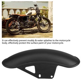 Aramox Front Mudguard, Motorcycle Mudguard, Front Mudguard Cover, Metal for Suzuki GN125 GN250 (Black)