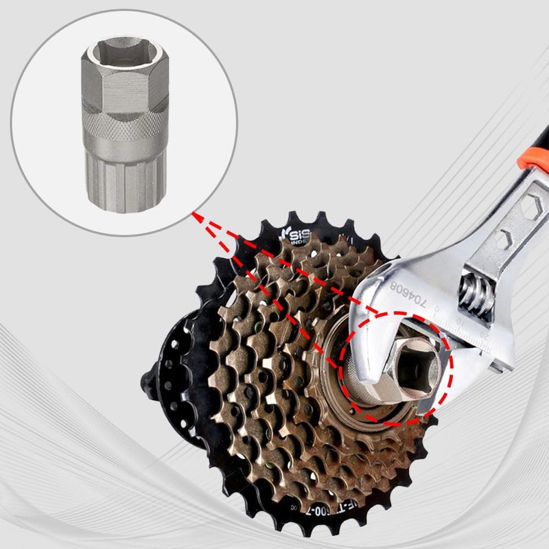 Cassette Removal Tool, Carbon Steel Freewheel Lockring Tool for 6-11