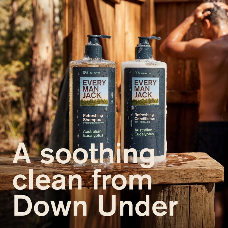 Every Man Jack Men's Shampoo and Conditioner Set - Australian