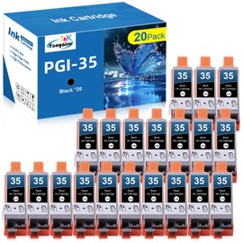 Yongairuink PGI35 Ink Cartridges Black Replacement for Canon PGI-35BK Ink Compatible for Canon TR160 TR150 TR152 iP110 iP100 Printers, PGI-35 PGI 35 Black Ink Cartridges (20X PGI-35 Black)