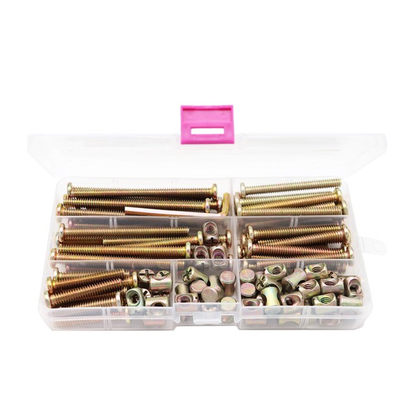 Baby Bed Crib Screws Hardware Replacement Kit, binifiMux 100pcs 1/4-20"