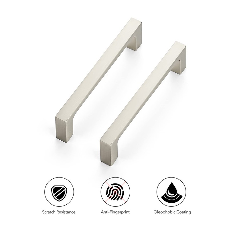 Ravinte 25 Pack Solid 4 Inch Square Cabinet Handles -