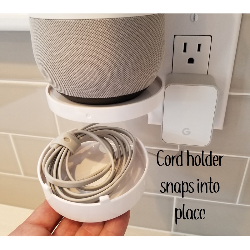 Mount Genie Smart Home Outlet Shelf: Hidden Cord Storage and