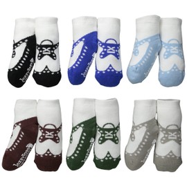 JazzyToes Baby Socks Wingtips - Boys, 0-12 Months