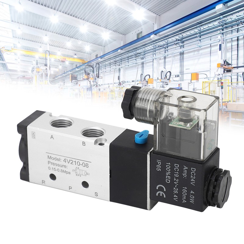 Solenoid Air Valve 2 Position 5 Way Aluminum Alloy High