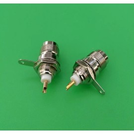 DLS (1 PC) TNC Female Nut Bulkhead Solder Cup Connector - USA Seller