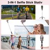 Vemfay 2 in 1 Selfie Stick Anti Shake Retractable Bluetooth
