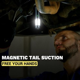 LUX OUTDOOR 3-in-1 Camping Lantern – Magnetic LED Flashlight with Detachable Lampshade, 5 Light Modes, Hanging Hook, IP65 Waterproof Rechargeable Emergency Light for Outdoor and Repair Use