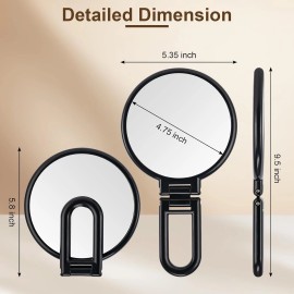 BOOMIBOO 1X/10X Magnifying Handheld Mirror Double Sided, Foldable Travel Makeup