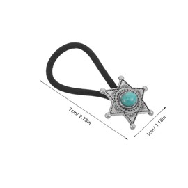 Healeved 3pcs Western Ponytail Holders Durable Hair Ties with High Elasticity for Women for Outdoor Activities Travel and Festivals