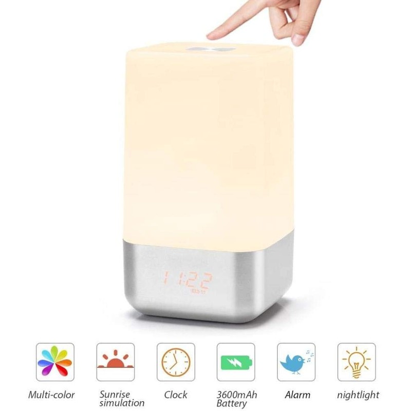 Bedside Lamp Simple Design Sunrise Simulation Desktop Smart Sleeping Light