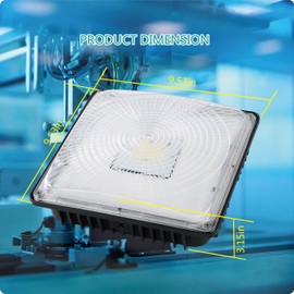 NEW SOONLED LED Canopy Lights 70W, AC100-277V,8750Lumens 5000K, ETL & DLC Listed 5-Year Warranty,Waterproof IP65 Canopy LED Light, Square Led Canopy Light Fixture